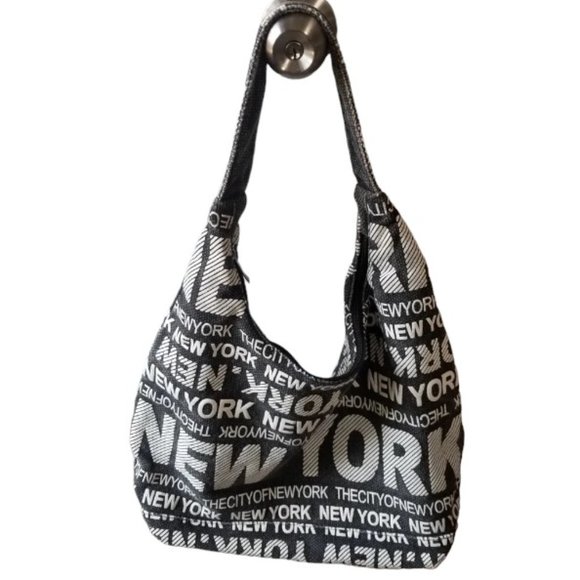 Robin Ruth New York Black & White Slouchy Hobo Shoulder Bag - Picture 1 of 6